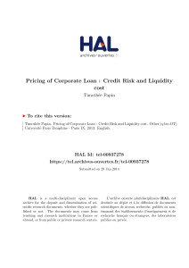 Pricing of Corporate Loan : Credit Risk and Liquidity cost