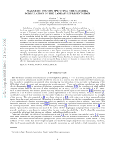 Magnetic Photon Splitting: the S-Matrix Formulation in the Landau