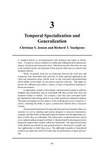 3. Temporal Specialization and Generalization
