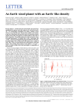 An Earth-sized planet with an Earth-like density