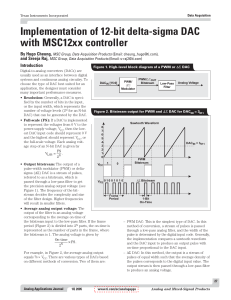 Implementation of 12-bit delta-sigma DACwith