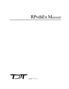 RPvdsEx Manual - Tucker
