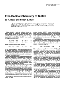 Free-Radical Chemistry of Sulfite
