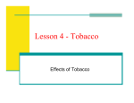 Lesson 4 - Tobacco