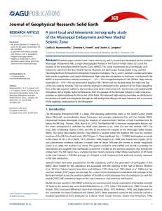 (2016). A joint local and teleseismic tomography study of