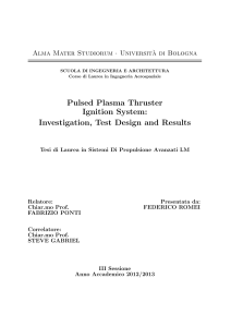 Pulsed Plasma Thruster Ignition System: Investigation, Test Design