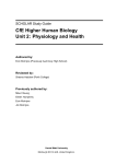 CfE Higher Human Biology Unit 2: Physiology and