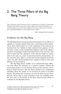 2. The Three Pillars of the Big Bang Theory