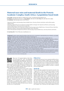 Maternal near miss and maternal death in the