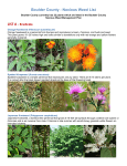Boulder County Noxious Weed List