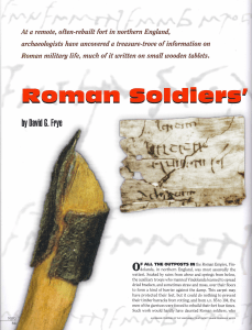 Roman Soldiers Written Records