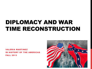 Diplomacy and Wartime Reconstruction