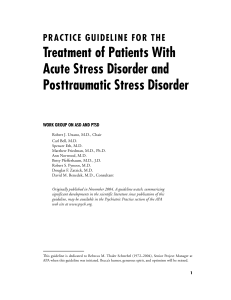 PRACTICE GUIDELINE FOR THE Treatment of Patients With Acute