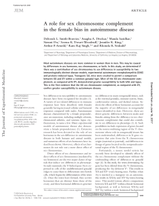 A role for sex chromosome complement in the female bias in