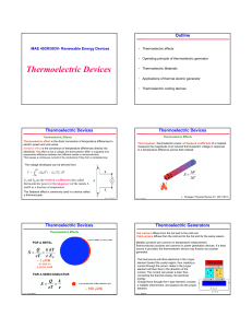 Thermoelectric Devices