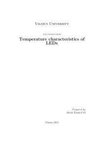 Temperature characteristics of LEDs