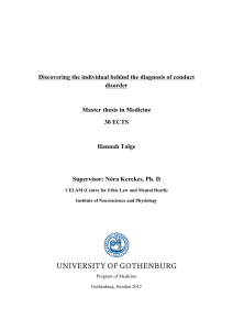 Discovering the individual behind the diagnosis of conduct disorder