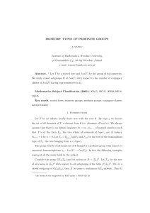 ISOMETRY TYPES OF PROFINITE GROUPS Institute of