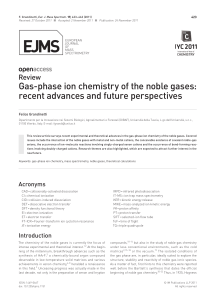 Review: Gas-phase ion chemistry of the noble
