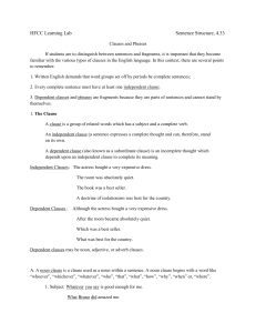 HFCC Learning Lab Sentence Structure, 4.33