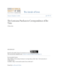 The Louisiana Purchase in Correspondence of the Time