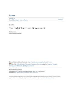 The Early Church and Government