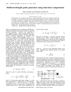 Multiwavelength pulse generator using time