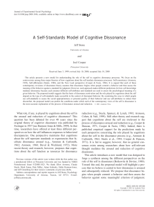 A Self-Standards Model of Cognitive Dissonance