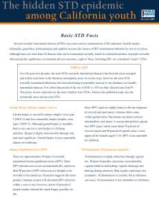 Basic STD facts - No Time for Complacency