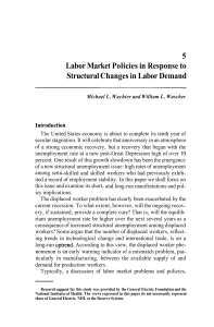 5 Labor Market Policies in Response to Structural Changes in Labor