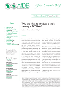 Why and when to introduce a single currency in ECOWAS