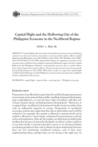 Capital Flight and the Hollowing Out of the Philippine Economy in