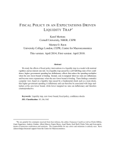 fiscal policy in an expectations driven liquidity trap