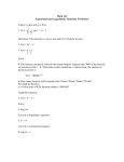 Math 161 Exponential and Logarithmic Functions Worksheet Find (f