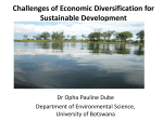 Challenges of Economic Diversification for