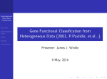 Gene Functional Classification from Heterogeneous Data (2001, P