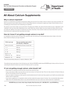 All About Calcium Supplements