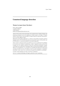 Unnatural language detection
