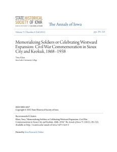 Memorializing Soldiers or Celebrating Westward Expansion: Civil