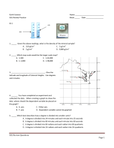 SOL Review Questions Page 1 Earth Science Name