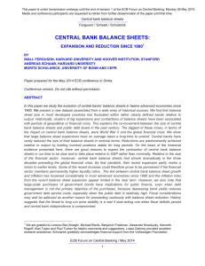 CENTRAL BANK BALANCE SHEETS: - ECB Forum on Central Banking