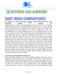 Q: Explain why the East India Company became involved in the Sub