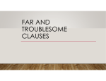 FAR AND TROUBLESOME CLAUSES