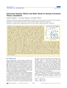 Interaction between Olivine and Water Based on Density Functional