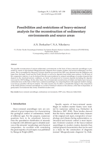 Possibilities and restrictions of heavy-mineral analysis