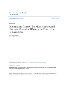 Damnation to Divinity: The Myth, Memory, and History