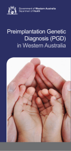 Preimplantation Genetic Diagnosis (PGD) in Western Australia