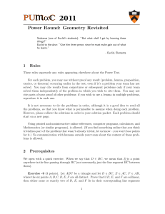 Power Round: Geometry Revisited