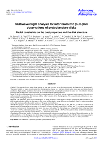 Multiwavelength analysis for interferometric (sub