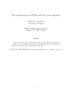 The mathematics of PDEs and the wave equation